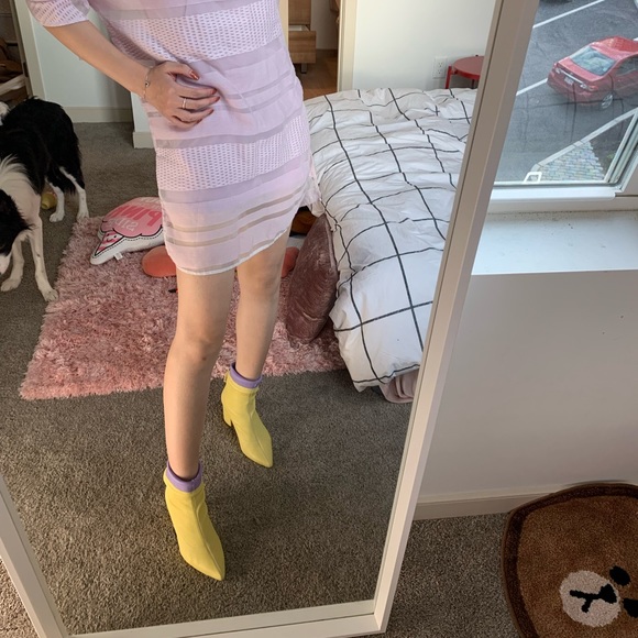 Anine Bing popcorn yellow Natalia booties - Picture 3 of 3